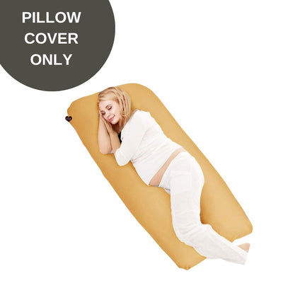 Cover Only - U Shaped Pregnancy Pillow Cover - Mustard