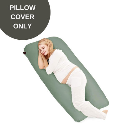 Cover Only - U Shaped Pregnancy Pillow Cover - Sage Green