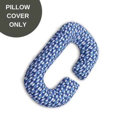 Cover Only - C Shaped Pregnancy Pillow Cover - Clouds