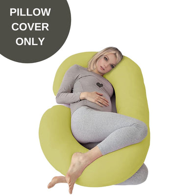 Cover Only - C Shaped Pregnancy Pillow Cover - Yellow