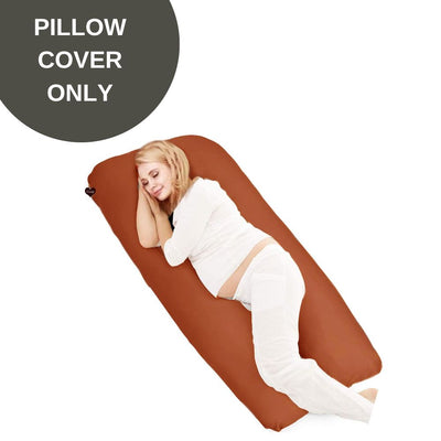 Cover Only - U Shaped Pregnancy Pillow Cover - Brick