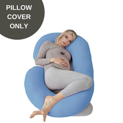 Cover Only - C Shaped Pregnancy Pillow Cover - Turquoise