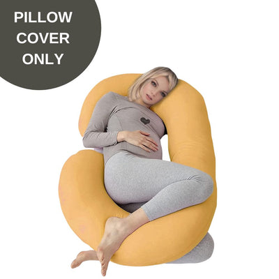 Cover Only - C Shaped Pregnancy Pillow Cover - Mustard