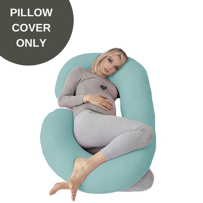 Cover Only - C Shaped Pregnancy Pillow Cover - Mint