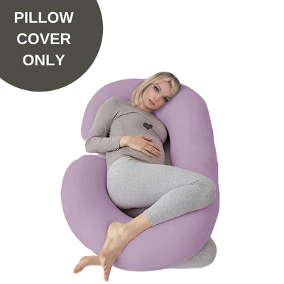 Cover Only - C Shaped Pregnancy Pillow Cover - Lavender