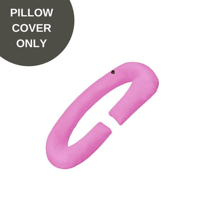 Cover Only - C Shaped Pregnancy Pillow Cover - Pink