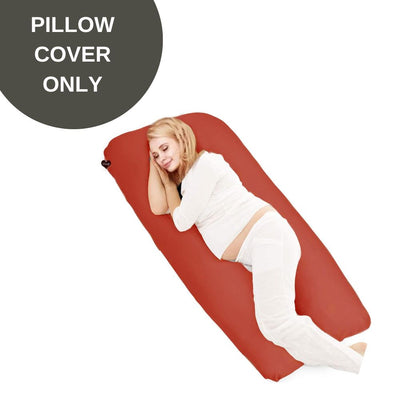 Cover Only - U Shaped Pregnancy Pillow Cover - Maroon