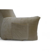 Backrest Pillow | Back Support Cushion | High Armrest - Velvet Beige