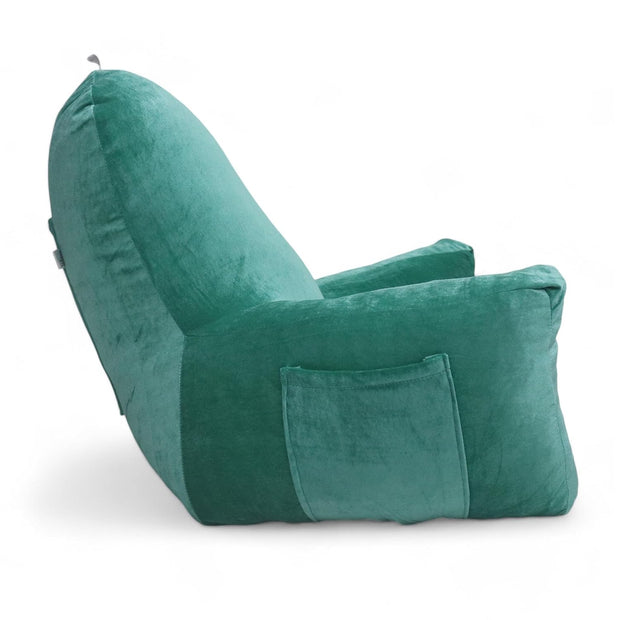 Backrest Pillow | Back Support Cushion | High Armrest - Velvet Green