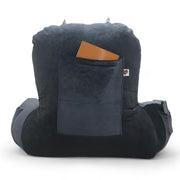 Backrest Pillow | Back Support Cushion | High Armrest - Velvet Grey