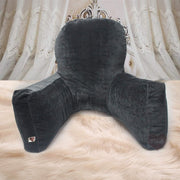 Backrest Pillow | Back Support Cushion | High Armrest - Velvet Grey