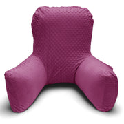 Backrest Pillow | Back Support Cushion | High Armrest -  Fuschia Embossed