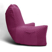 Backrest Pillow | Back Support Cushion | High Armrest -  Fuschia Embossed