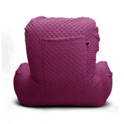 Backrest Pillow | Back Support Cushion | High Armrest -  Fuschia Embossed