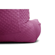 Backrest Pillow | Back Support Cushion | High Armrest -  Fuschia Embossed