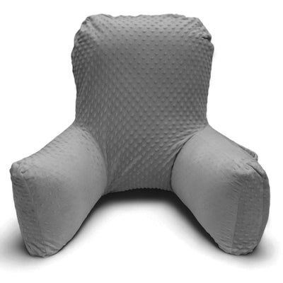 Backrest Pillow | Back Support Cushion | High Armrest - Grey Embossed