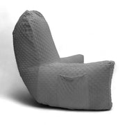 Backrest Pillow | Back Support Cushion | High Armrest - Grey Embossed