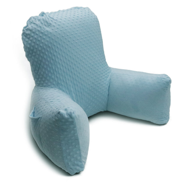 Backrest Pillow | Back Support Cushion | High Armrest - Blue Embossed