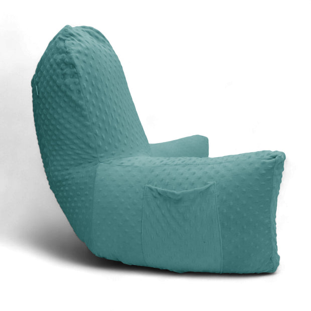 Backrest Pillow | Back Support Cushion | High Armrest - Sea Green Embossed