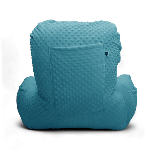 Backrest Pillow | Back Support Cushion | High Armrest - Turquoise Embossed