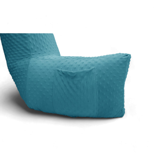 Backrest Pillow | Back Support Cushion | High Armrest - Turquoise Embossed