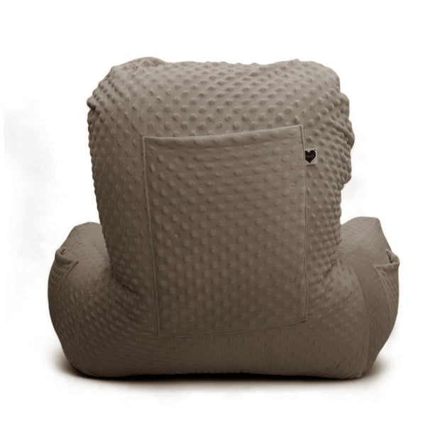 Backrest Pillow | Back Support Cushion | High Armrest -  Beige Embossed