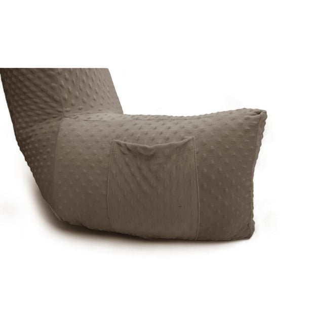 Backrest Pillow | Back Support Cushion | High Armrest -  Beige Embossed