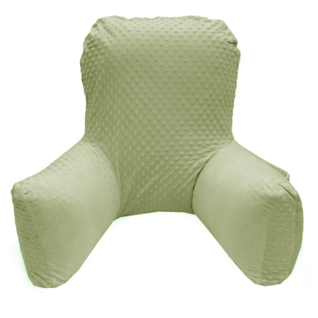 Backrest Pillow | Back Support Cushion | High Armrest - Light Green Embossed