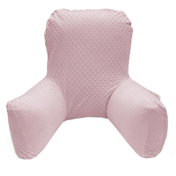 Backrest Pillow | Back Support Cushion | High Armrest - Pink Embossed