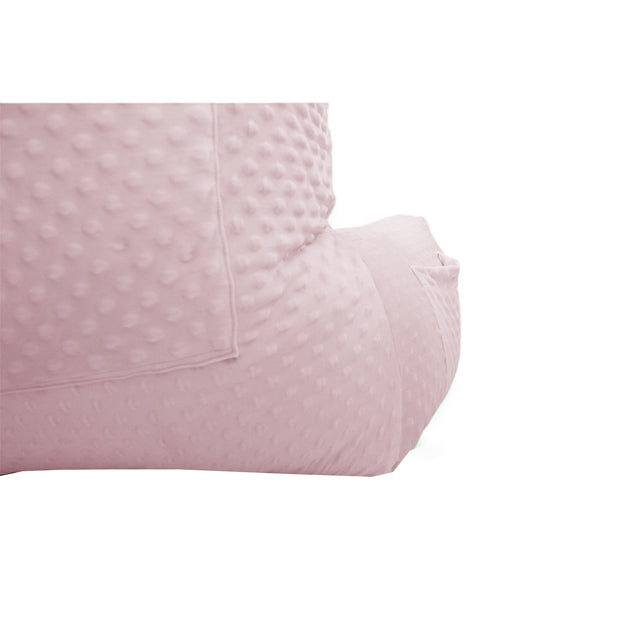 Backrest Pillow | Back Support Cushion | High Armrest - Pink Embossed