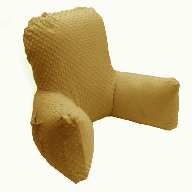 Backrest Pillow | Back Support Cushion | High Armrest - Mustard Embossed