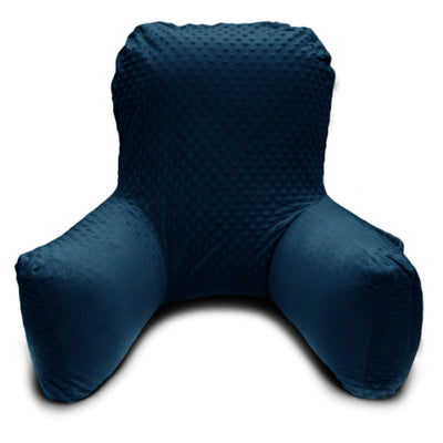 Backrest Pillow | Back Support Cushion | High Armrest - Navy Embossed