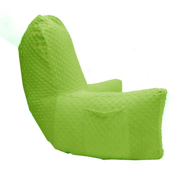 Backrest Pillow | Back Support Cushion | High Armrest - Neon Green Embossed