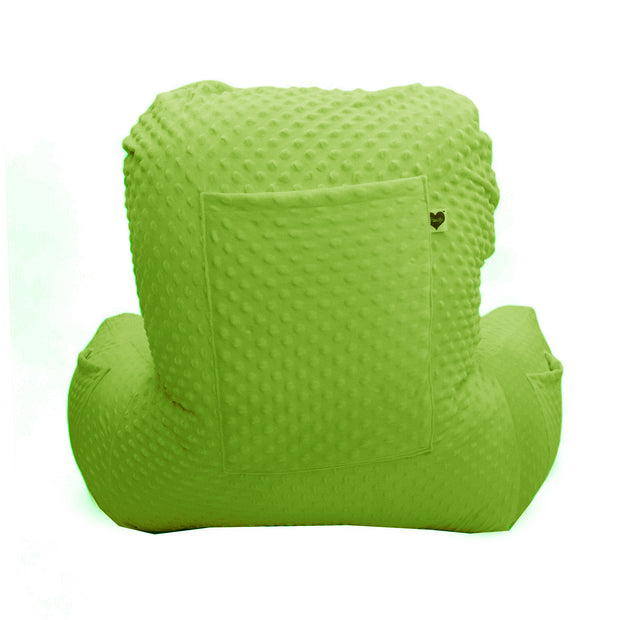 Backrest Pillow | Back Support Cushion | High Armrest - Neon Green Embossed