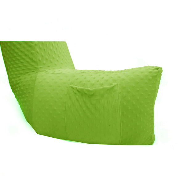 Backrest Pillow | Back Support Cushion | High Armrest - Neon Green Embossed