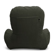 Backrest Pillow | Back Support Cushion | High Armrest -  Bottle Green Stripes