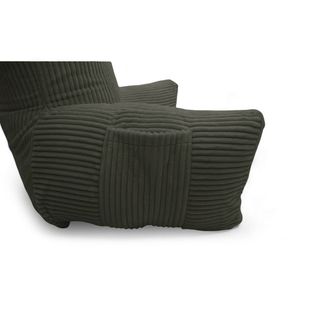 Backrest Pillow | Back Support Cushion | High Armrest -  Bottle Green Stripes