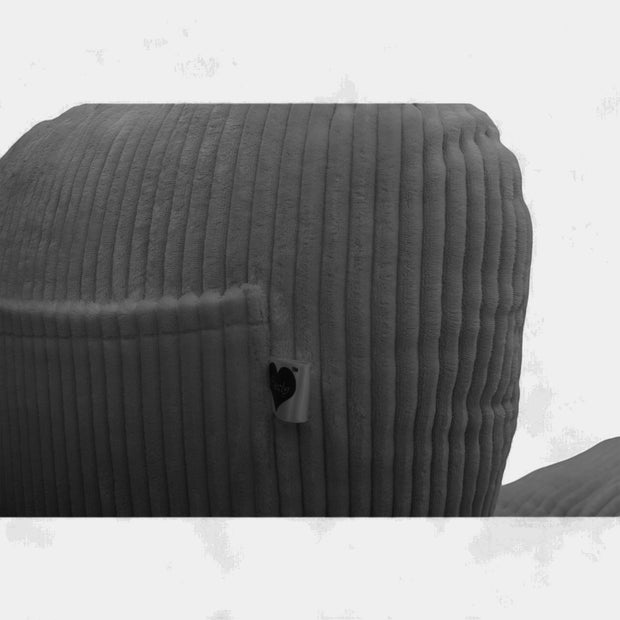 Backrest Pillow | Back Support Cushion | High Armrest - Dark Grey Stripes