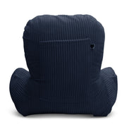 Backrest Pillow | Back Support Cushion | High Armrest - Indigo Stripes