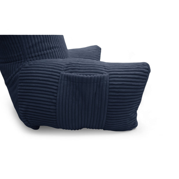 Backrest Pillow | Back Support Cushion | High Armrest - Indigo Stripes