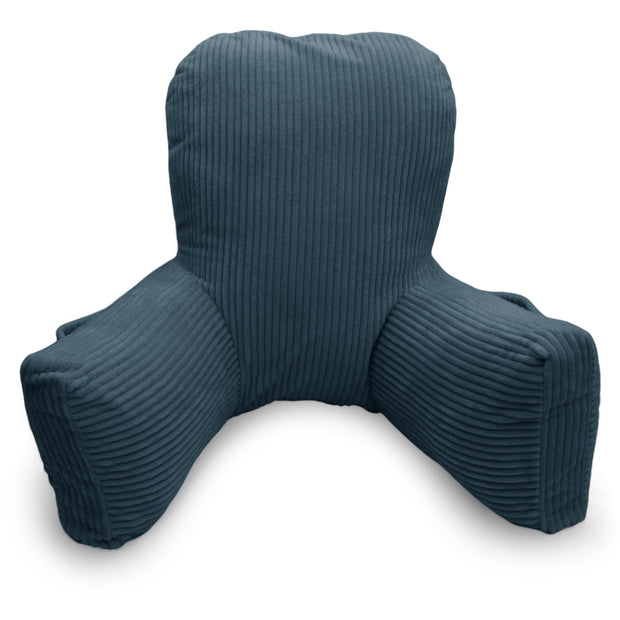 Backrest Pillow | Back Support Cushion | High Armrest -Ink Blue Stripes