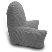 Backrest Pillow | Back Support Cushion | High Armrest - Light Grey Stripes