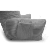 Backrest Pillow | Back Support Cushion | High Armrest - Light Grey Stripes