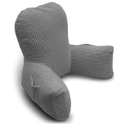 Backrest Pillow | Back Support Cushion | High Armrest - Light Grey Stripes