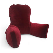 Backrest Pillow | Back Support Cushion | High Armrest - Velvet Red