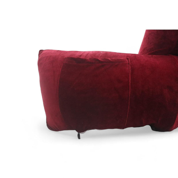 Backrest Pillow | Back Support Cushion | High Armrest - Velvet Red