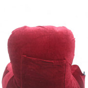 Backrest Pillow | Back Support Cushion | High Armrest - Velvet Red