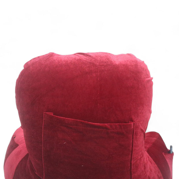 Backrest Pillow | Back Support Cushion | High Armrest - Velvet Red