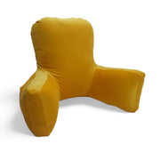 Backrest Pillow | Back Support Cushion | High Armrest - Velvet Yellow