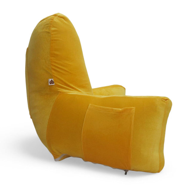 Backrest Pillow | Back Support Cushion | High Armrest - Velvet Yellow